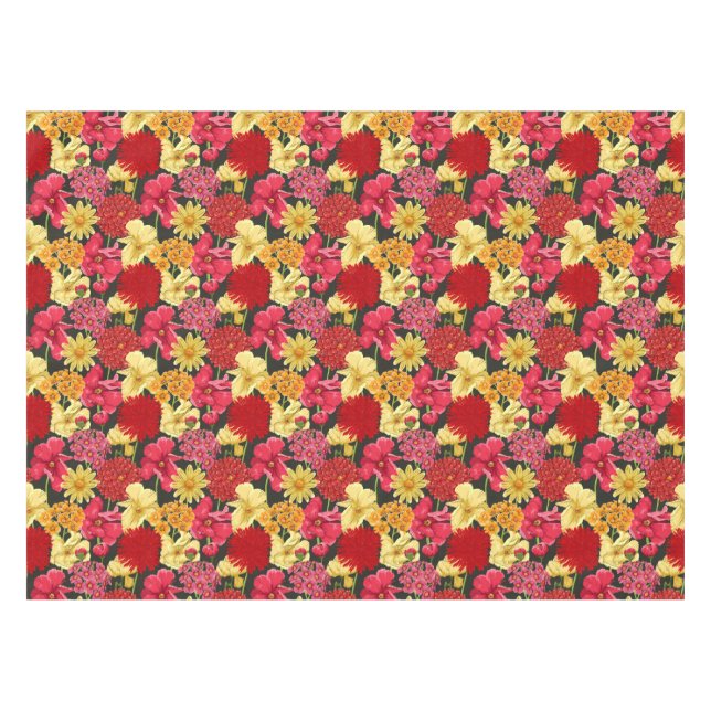 Nappe Papier peint floral dans le style d'aquarelle (Devant (Horizontal))