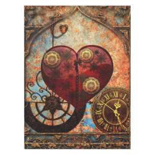 Nappe Papier peint vintage de coeurs de Steampunk