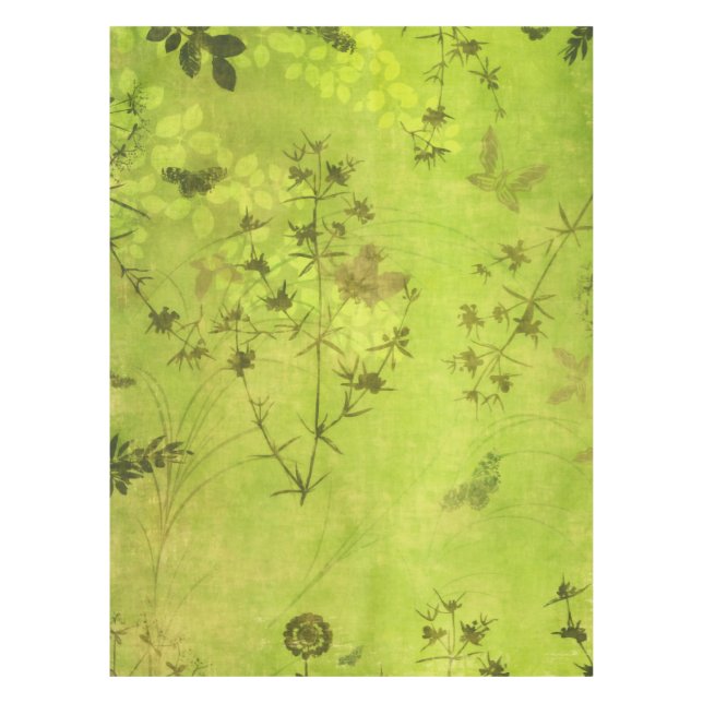Nappe Papillon Fleur sauvage de la forêt verte (Devant)
