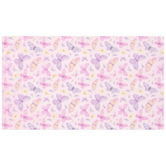 Nappe Papillon rose et violet en tissu de table (Devant (Horizontal))