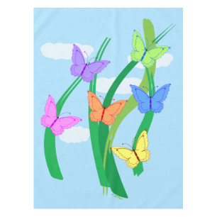Nappe Papillons et ciel colorés