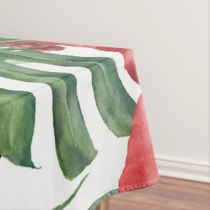 Nappe Paradis Insulaire Fleurs Tropicales Feuilles Botan
