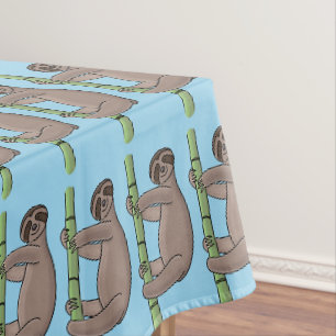 Nappe Paresse souriante mignon sur dessin animé en bambo