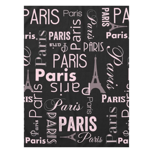 Nappe Paris rose et noir (Devant)