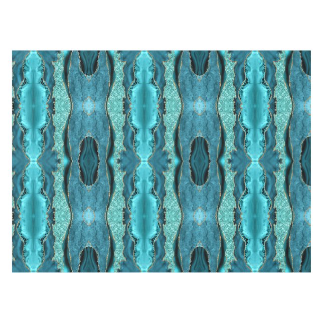 Nappe Parties scintillant d'or bleu turquoise Aqua Turqu (Devant (Horizontal))