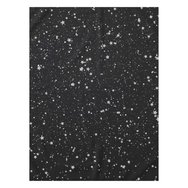 Nappe Parties scintillantes Stars2 - Noir argenté (Devant)