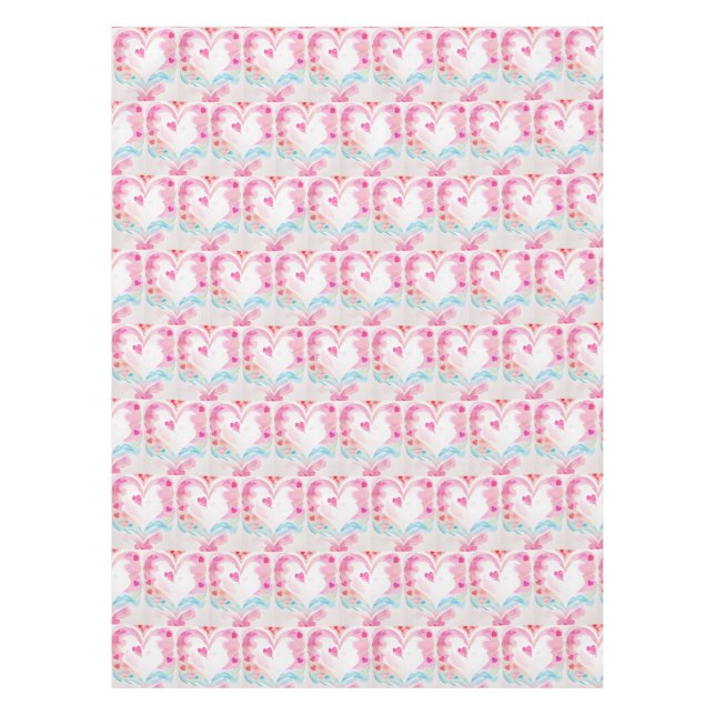 Nappe Pastel Heart avec ailes, Idée de cadeau romantique (Devant)