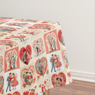 Nappe Patchwork de la Saint-Valentin des Swingin' Sixtie