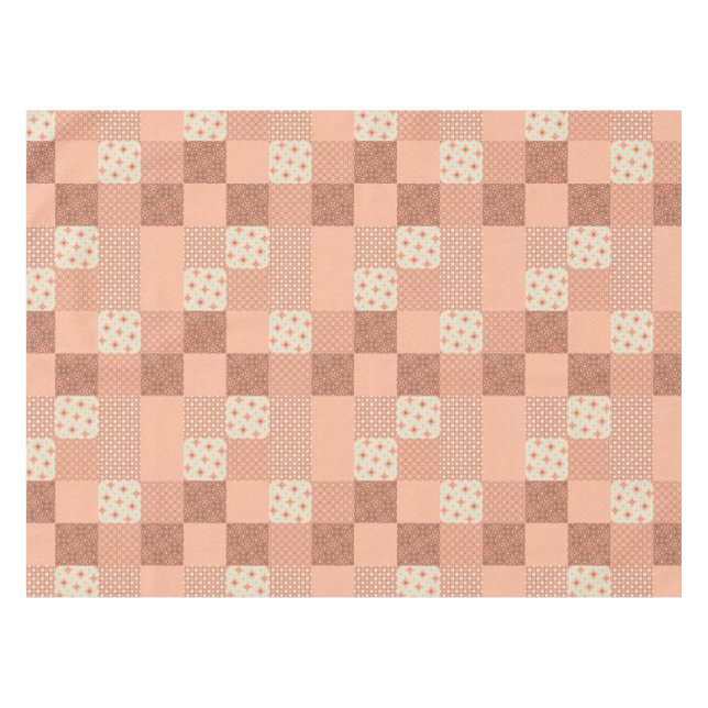 Nappe Patchwork Rose Rétro (Devant (Horizontal))