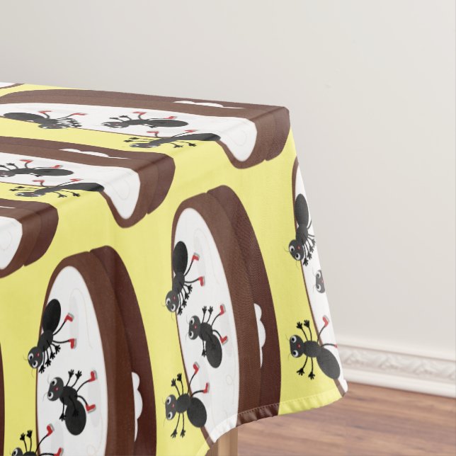 Nappe Patinage sur glace de fourmis joyeuses sur dessin  (In Situ)