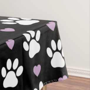 Nappe Paw Motif, Chien Paws, White Paws, Lilac Hearts