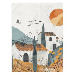 Nappe Paysage Abstrait de Boho (4)