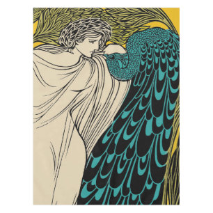 Nappe Peacock Fine Art Bird Nouveau