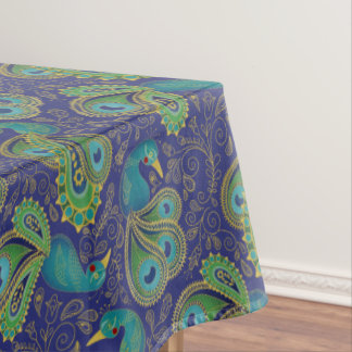 Nappe Peacock Paisley Pattern Blue
