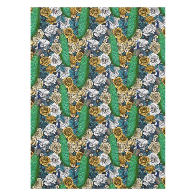 Nappe Peacocks dans le jardin rose 3 (Devant)