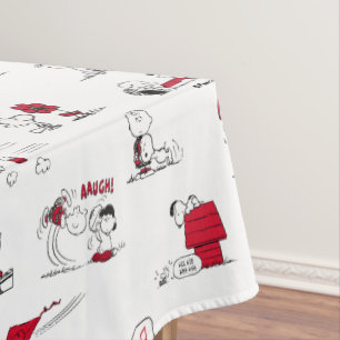 Nappe PEANUTS   Motif rouge et noir