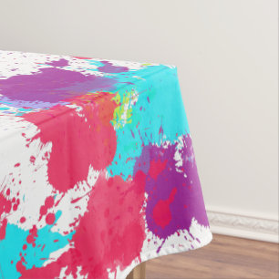 Nappe Peinture Abstraite colorée, rouge et violet