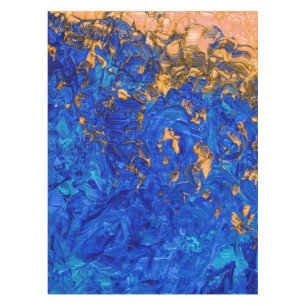 Nappe Peinture acrylique bleu or jaune d'Artsy Cobalt