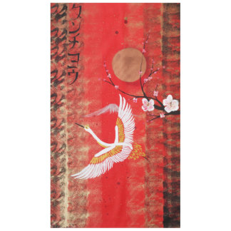 Nappe Peinture rouge japonaise du Japon Sakura du soleil