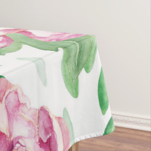 Nappe Peonies d'aquarelle rose