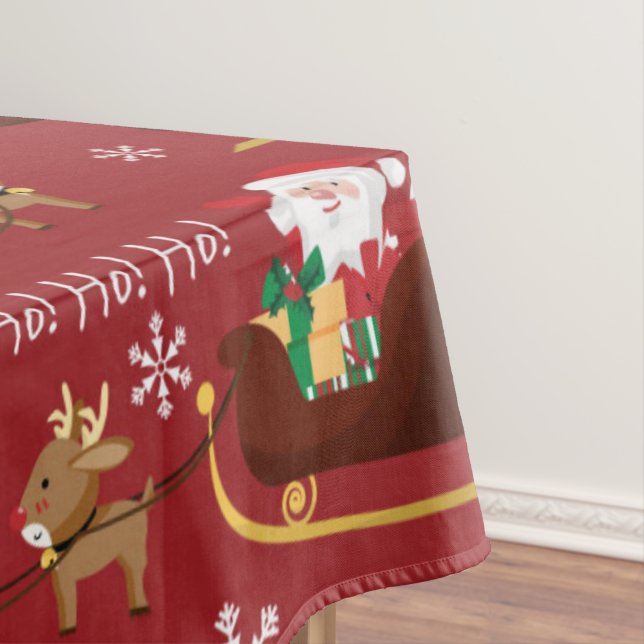 Nappe Père Noël arrive Motif (In Situ)