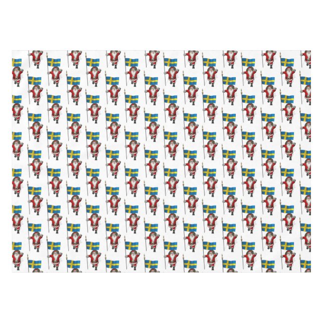 Nappe Père Noël Avec Drapeau De Suède (Devant (Horizontal))