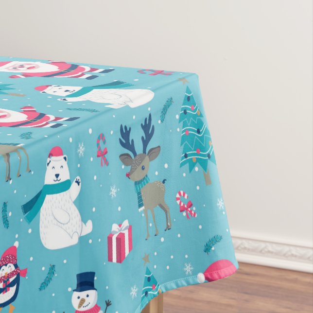 Nappe Père Noël Et Ours Polaire (In Situ)