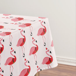 Nappe Père Noël Flamant rose rose Noël Motif de Noël