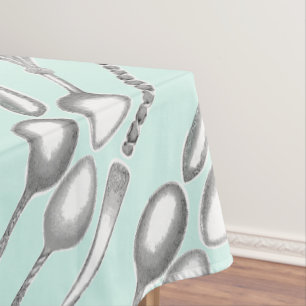 Nappe Perles de menthe blanc et à la menthe Motif corail