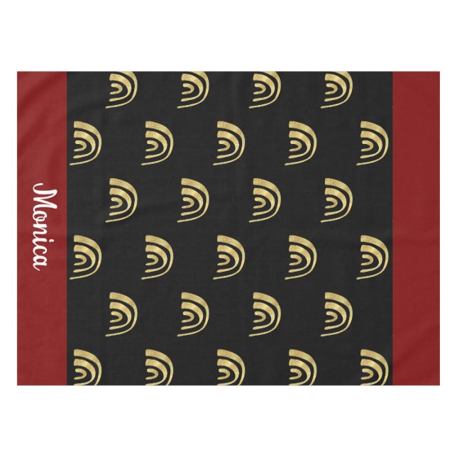 Nappe Personalized name gold rainbow and black (Devant (Horizontal))