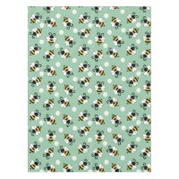 Petites abeilles mignonnes et fleurs marguerites m