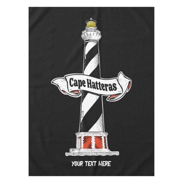 Nappe Phare de Cape Hatteras noir et blanc (Devant)