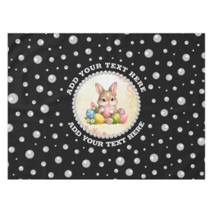 Nappe Photo personnalisé avec cercle de perles sur fond 