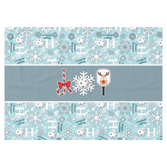 Nappe Pickleball Joie Noël Party Red Green Père Noël (Devant (Horizontal))