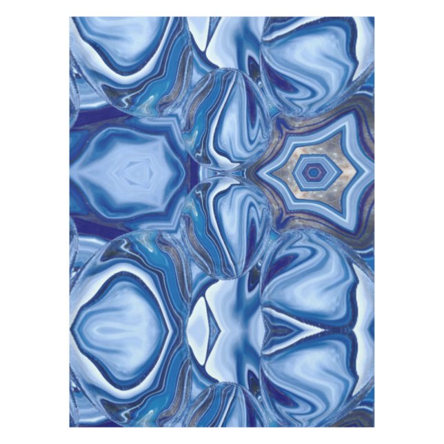 Nappe Pierre d'Agneau de dentelle bleue (Devant)