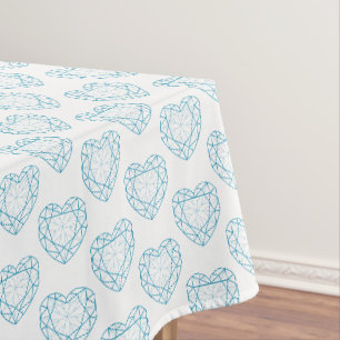 Nappe Pierres de topaze bleu fil de coeur tissu motif
