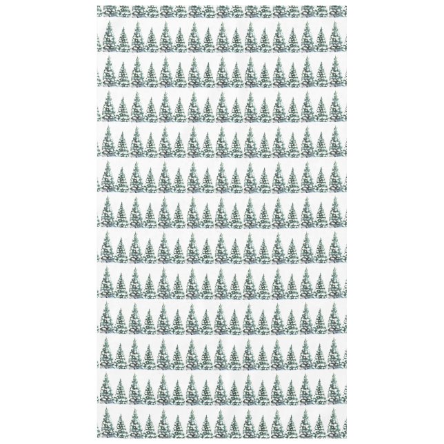 Nappe Pine scène enneigée hiver Noël Élégant (Devant)