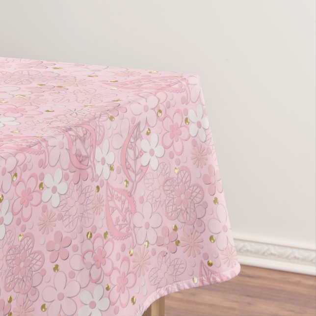 Nappe Pink paper flowers (In Situ)