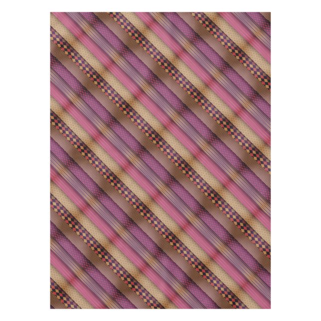 Nappe Pink Tribal Stripes Motif géométrique Bold Ethique (Devant)