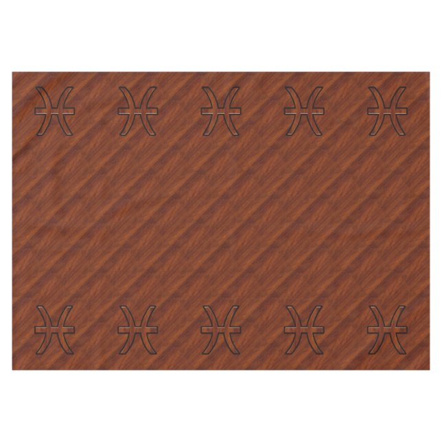 Nappe Pisces Zodiac Connexion en bois acajou Décor (Devant (Horizontal))