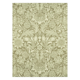 Nappe Pissenlit de William Morris Damassé Vintage Olive