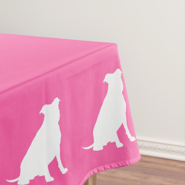 Nappe Pit Bull Chien Baby shower rose fille Pitbull (In Situ)