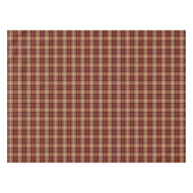 Nappe Plaid de pixel en rouge et or (Devant (Horizontal))