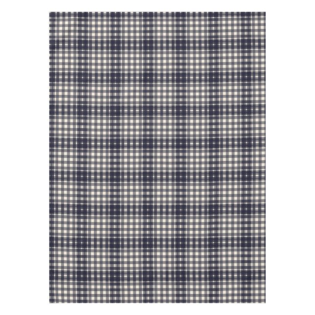 Nappe Plaid noir et crème classique (Devant)
