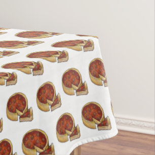 Nappe Plat de style Chicago Pepperoni Pizza Foodie