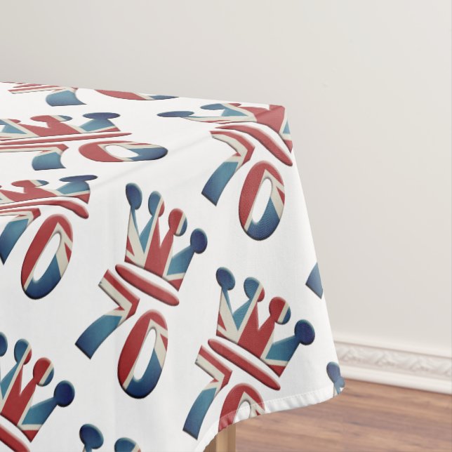 Nappe Platine Jubilé Reine Elizabeth 70 ans Tableclo (In Situ)