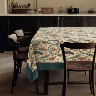 Nappe Plumes de dragueur de pastel autochtone tribal