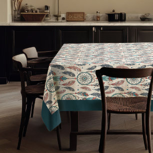Nappe Plumes de dragueur de pastel autochtone tribal eth