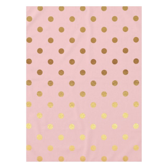 Nappe Points d'or sur fond rose (Devant)