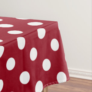 Nappe Pois blanc des jours d'école rouges